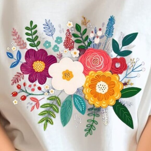 Botanical Shirt, Wild Flower Shirt, Flower T Shirt, Floral Shirt - Picture 2 of 4